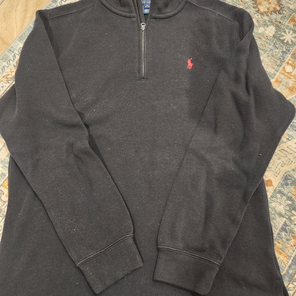 Men's Black Half-Zip Sweater